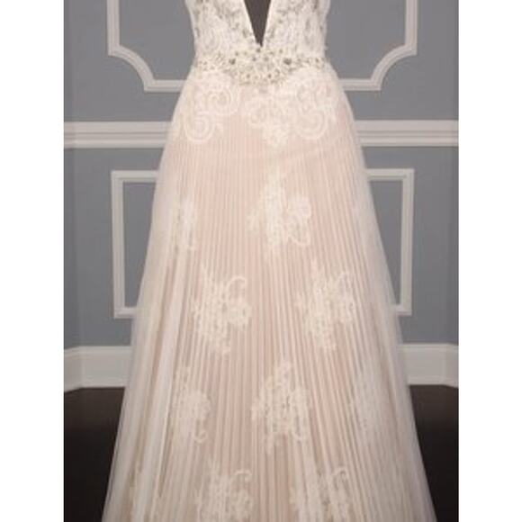 ISABELLE ARMSTRONG Willow Sleeveless V Neck Aline Beading Lace Wedding Dress 10 - Picture 4 of 12